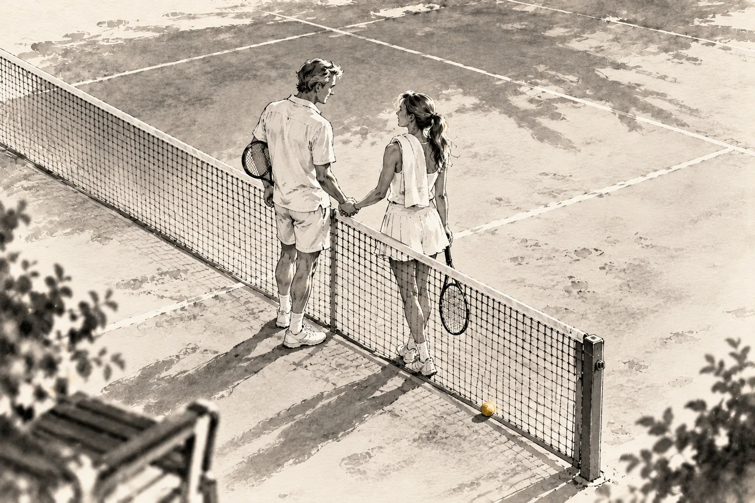 Illustration — a quiet handshake across the net